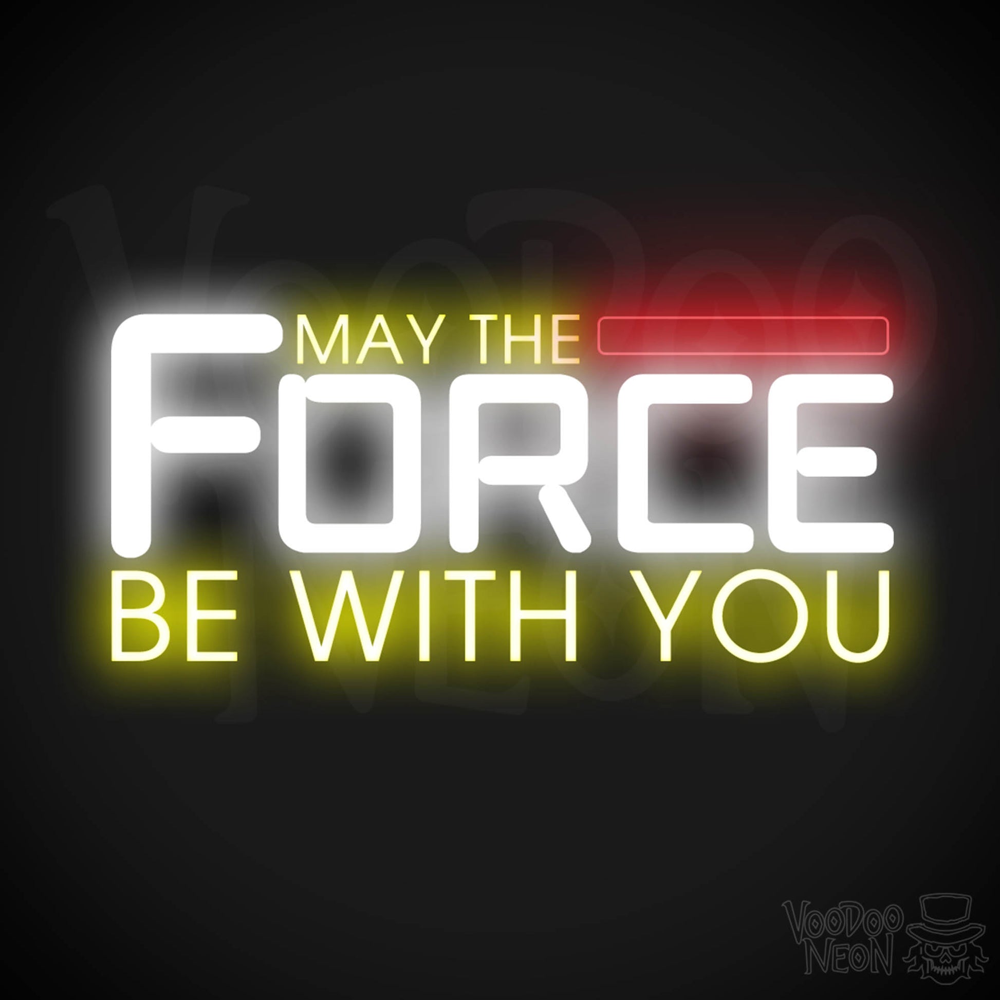 May the Force Be With You Neon Sign - Neon May The Force Be With You Sign - Wall Art - Color Multi-Color