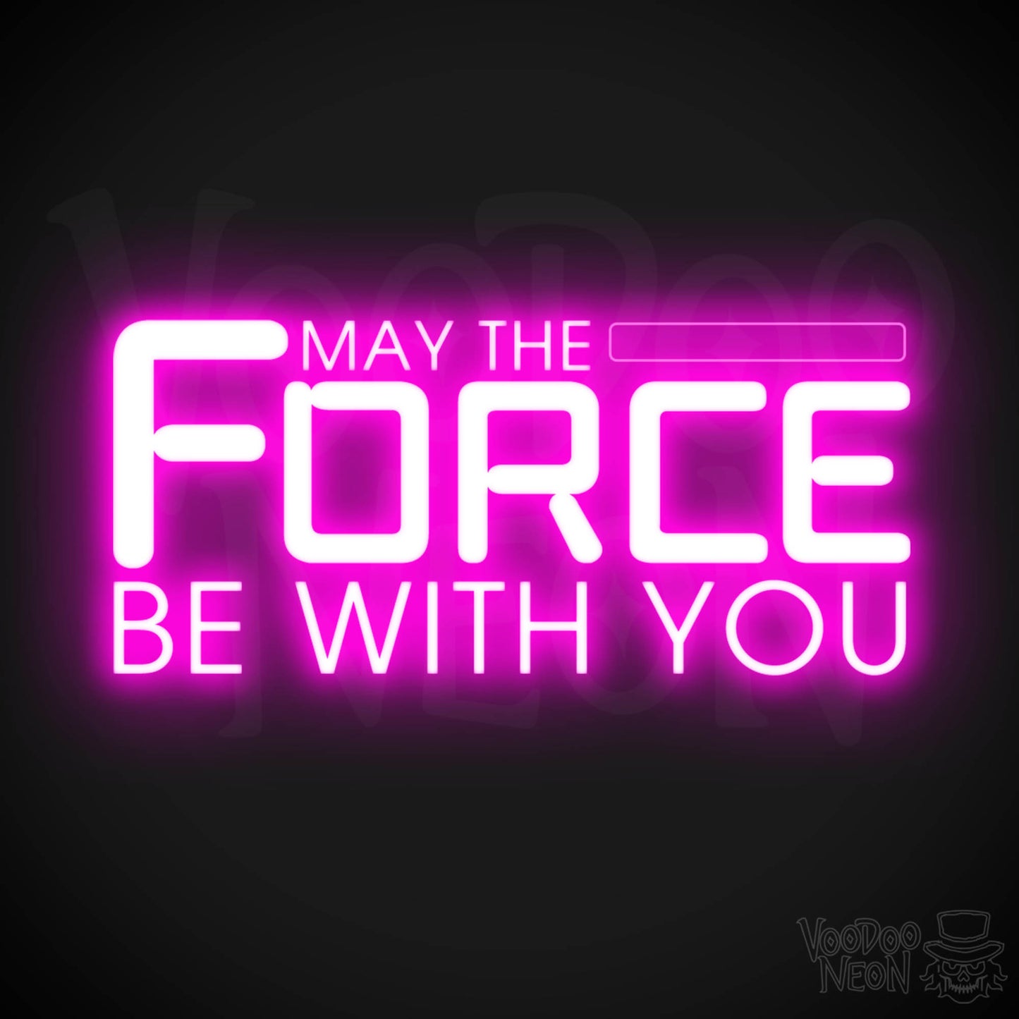 May the Force Be With You Neon Sign - Neon May The Force Be With You Sign - Wall Art - Color Pink