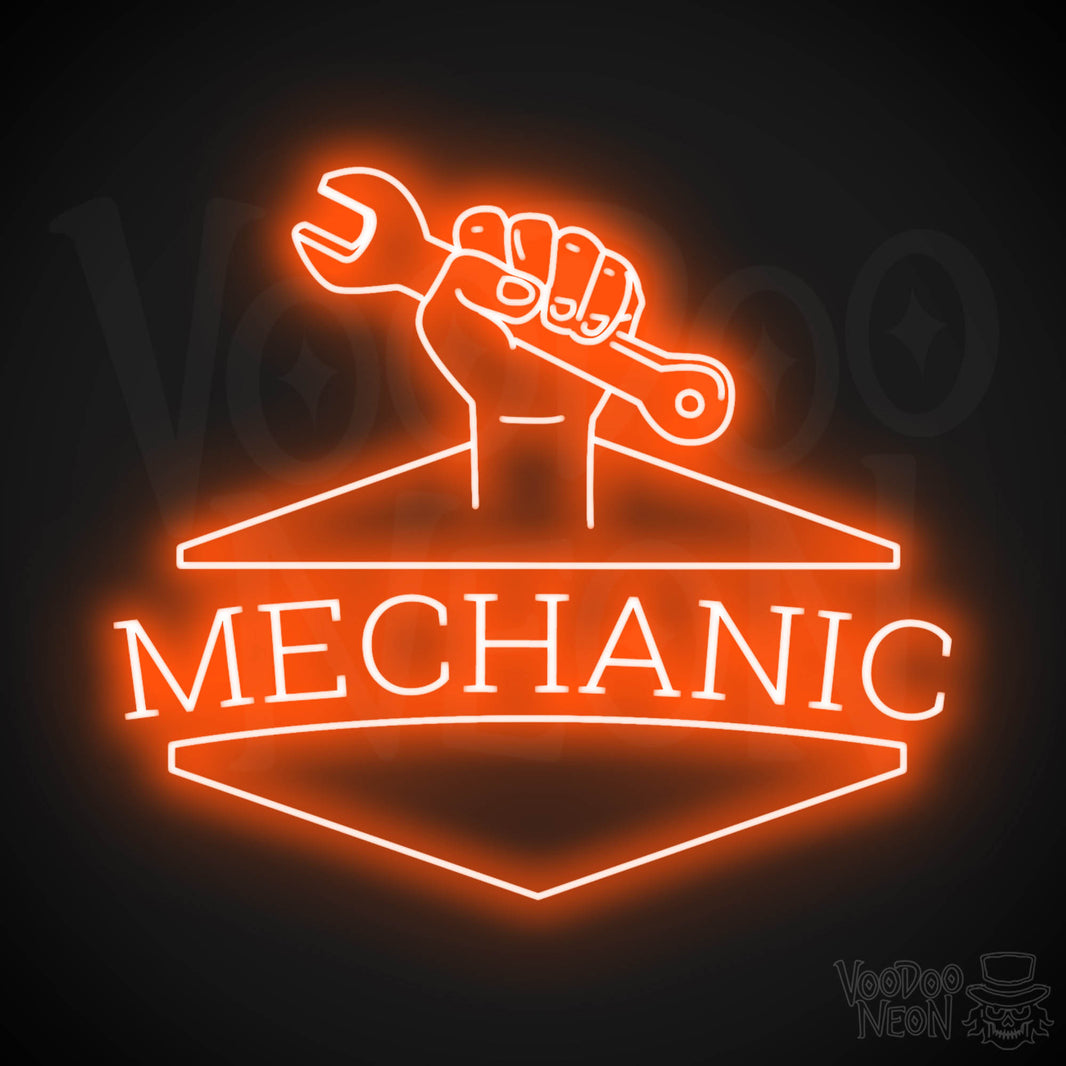 Mechanic Neon Sign | Neon Mechanic Sign | VOODOO NEON®