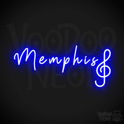 Mephis Neon Sign - Neon Mephis Sign - LED Sign - Color Dark Blue