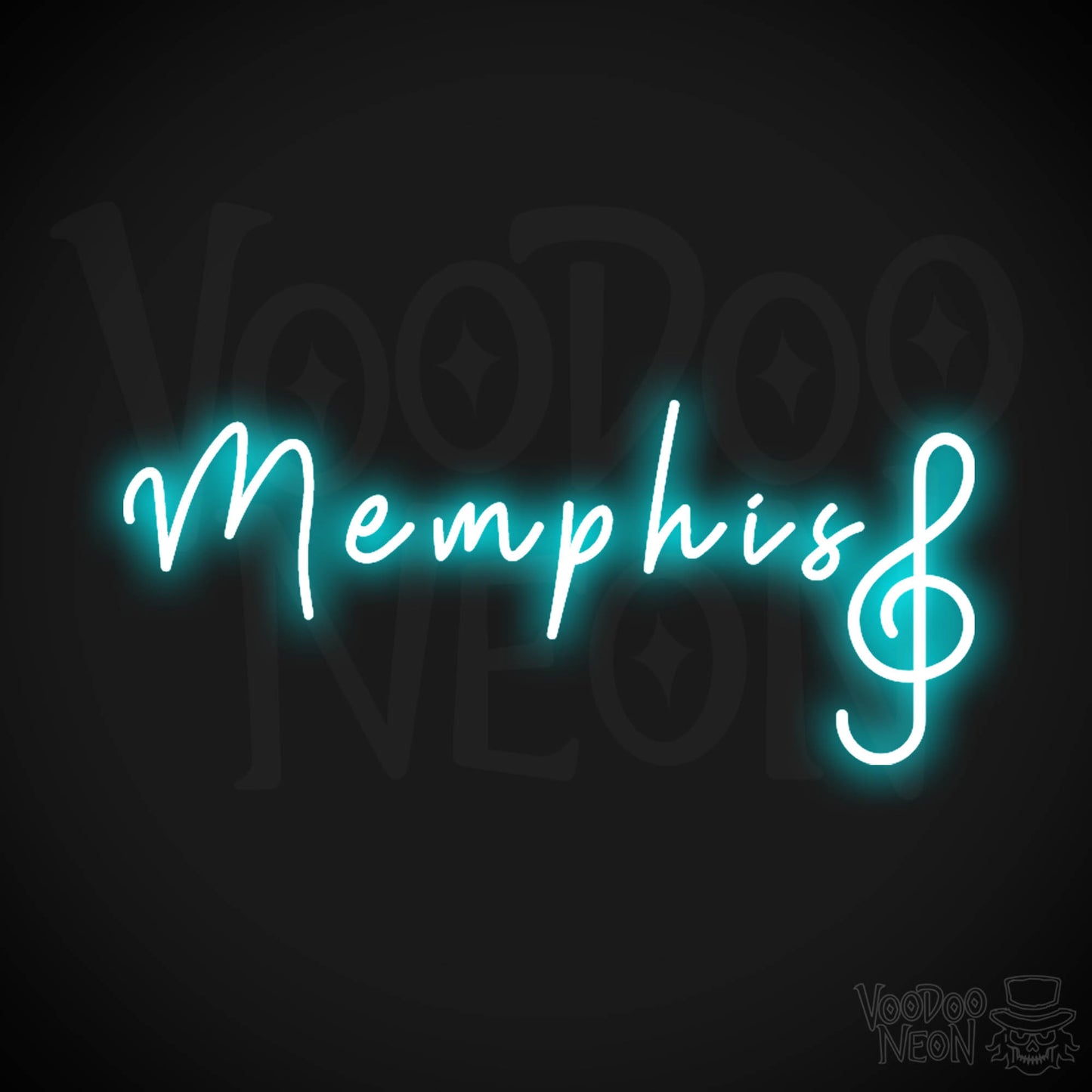 Mephis Neon Sign - Neon Mephis Sign - LED Sign - Color Ice Blue