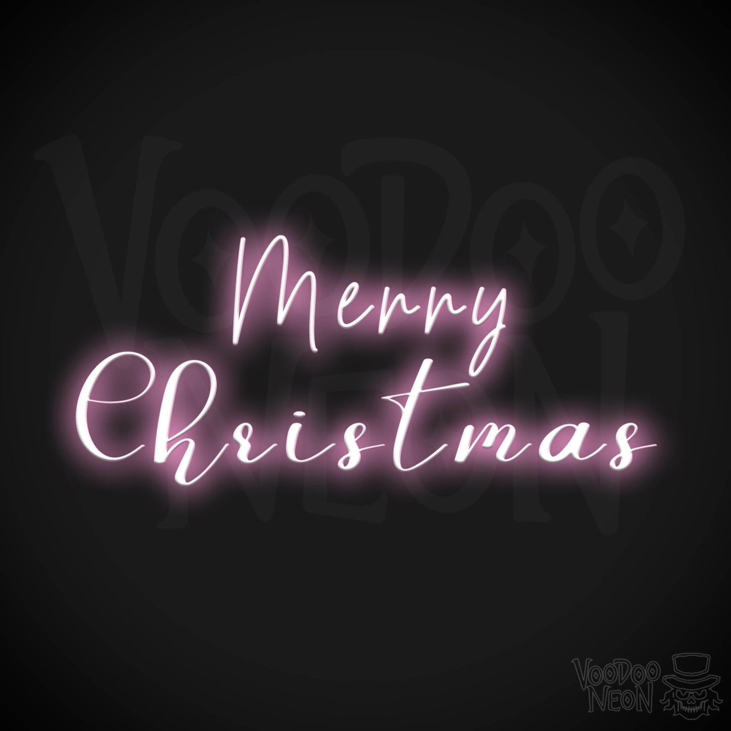 Merry Christmas Neon Sign - Neon Merry Christmas Sign - Neon Wall Art - Color Light Pink