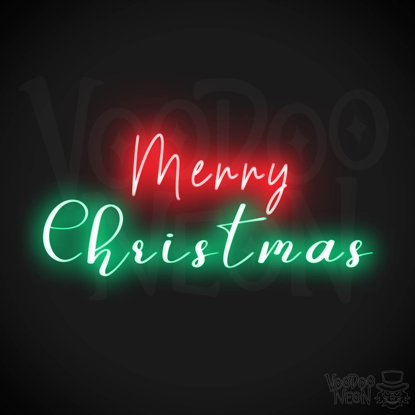 Merry Christmas Neon Sign - Neon Merry Christmas Sign - Neon Wall Art - Color Multi-Color