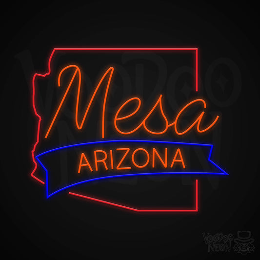 Mesa, Arizona Neon Sign - Multi-Color