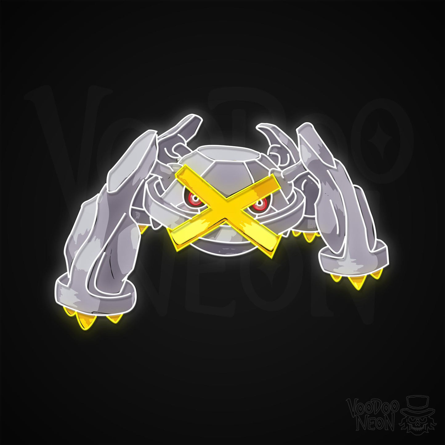 Metagross Neon Sign - Multi-Color - Blackwall