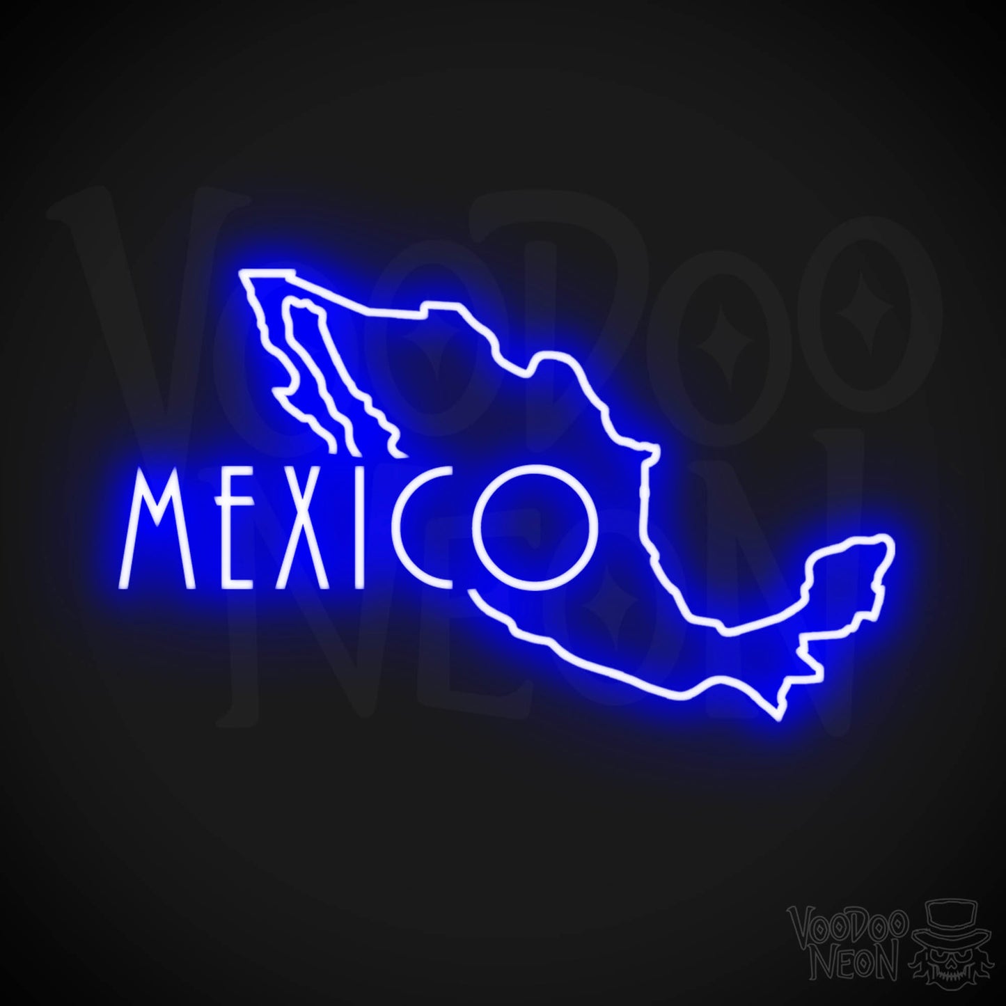 Mexico Neon Sign - Neon Mexico Sign - LED Sign - Color Dark Blue