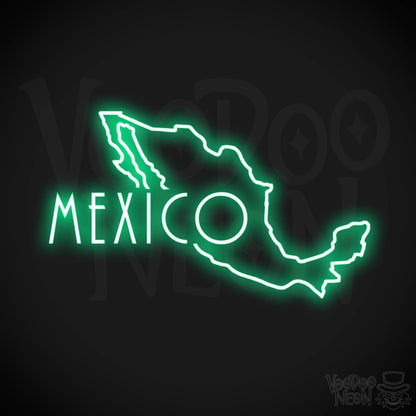 Mexico Neon Sign - Neon Mexico Sign - LED Sign - Color Green