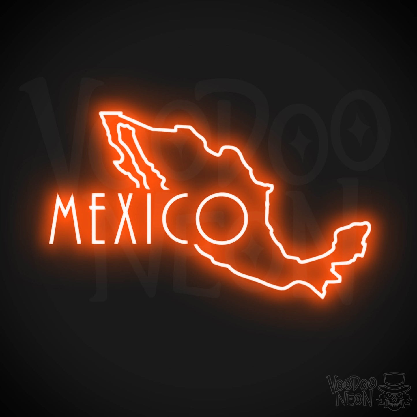 Mexico Neon Sign - Neon Mexico Sign - LED Sign - Color Orange