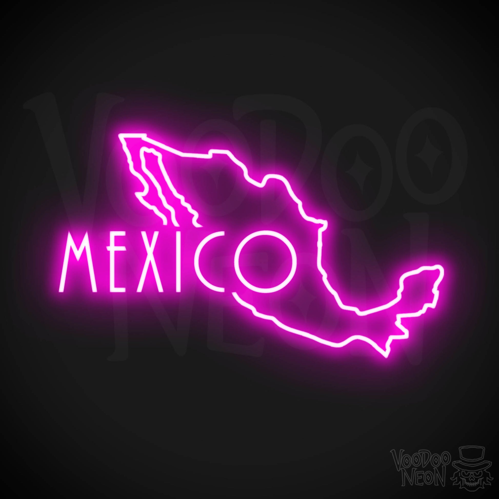 Mexico Neon Sign - Neon Mexico Sign - LED Sign - Color Pink