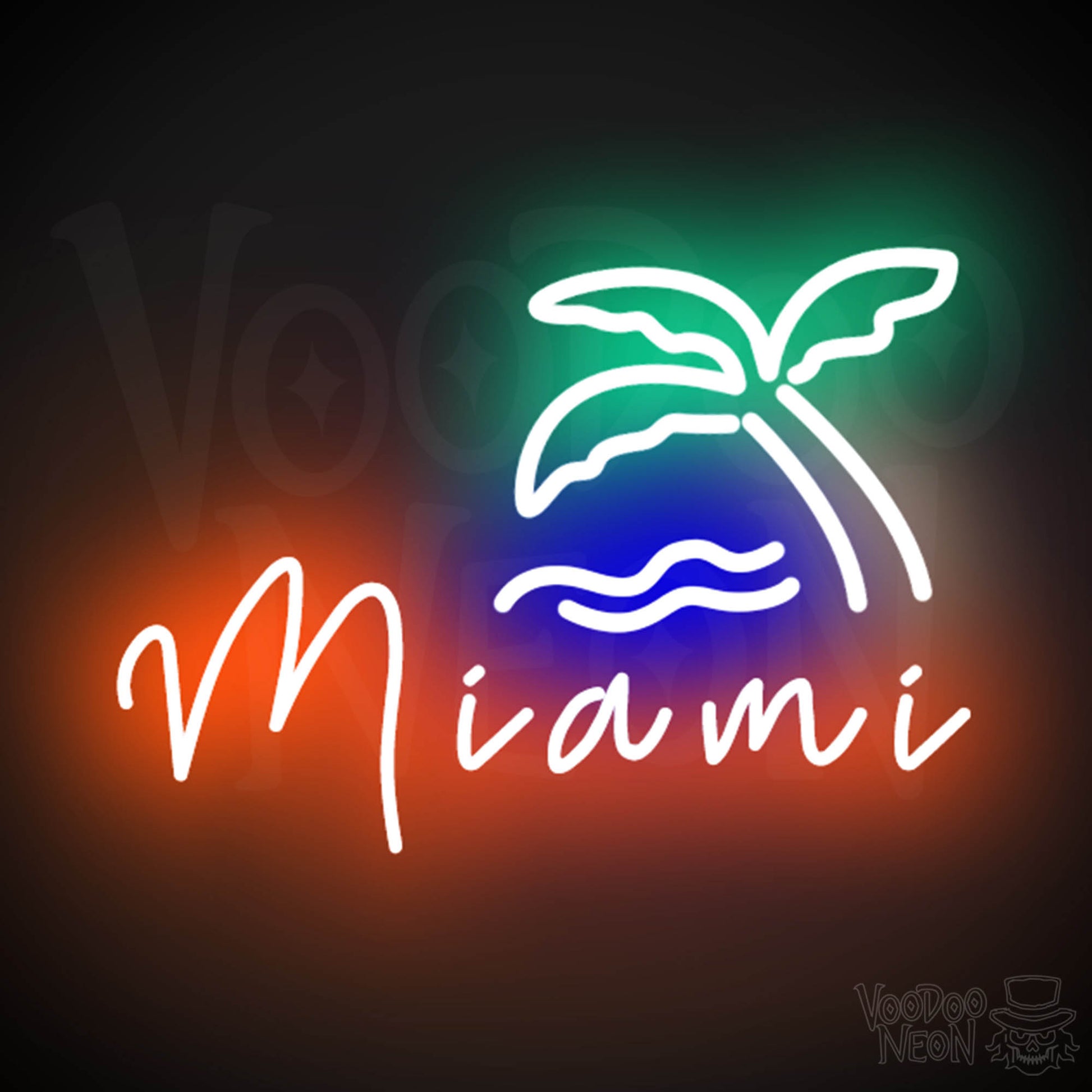 Miami Neon Sign - Neon Miami Sign - LED Sign - Color Multi-Color