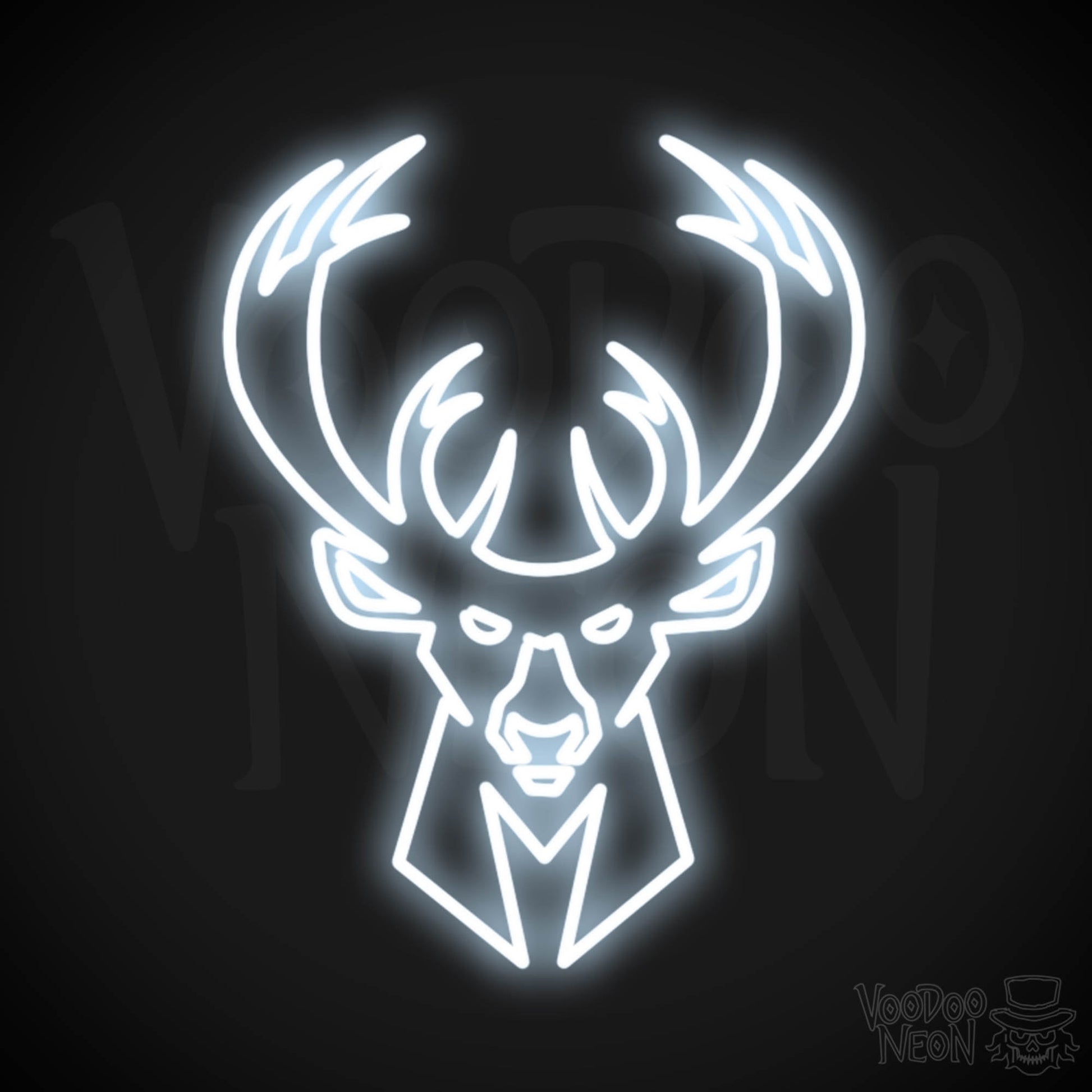 Milwaukee Bucks Neon Sign - Milwaukee Bucks Sign - Neon Bucks Wall Art - Color Cool White