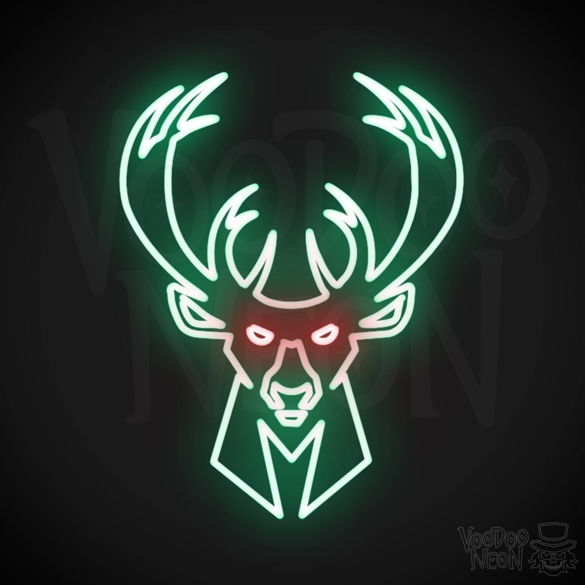 Milwaukee Bucks Neon Sign - Milwaukee Bucks Sign - Neon Bucks Wall Art - Color Multi-Color