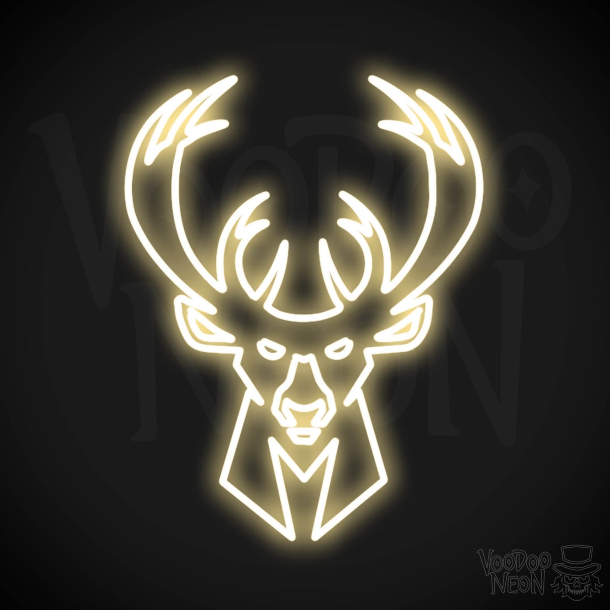 Milwaukee Bucks Neon Sign - Milwaukee Bucks Sign - Neon Bucks Wall Art - Color Warm White