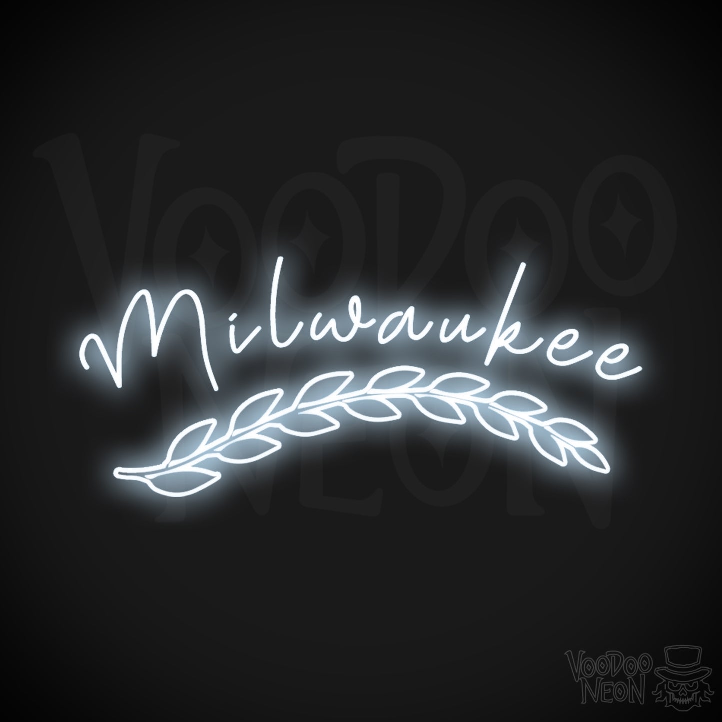 Milwaukee Neon Sign - Neon Milwaukee Sign - Milwaukee LED Sign - Color Cool White