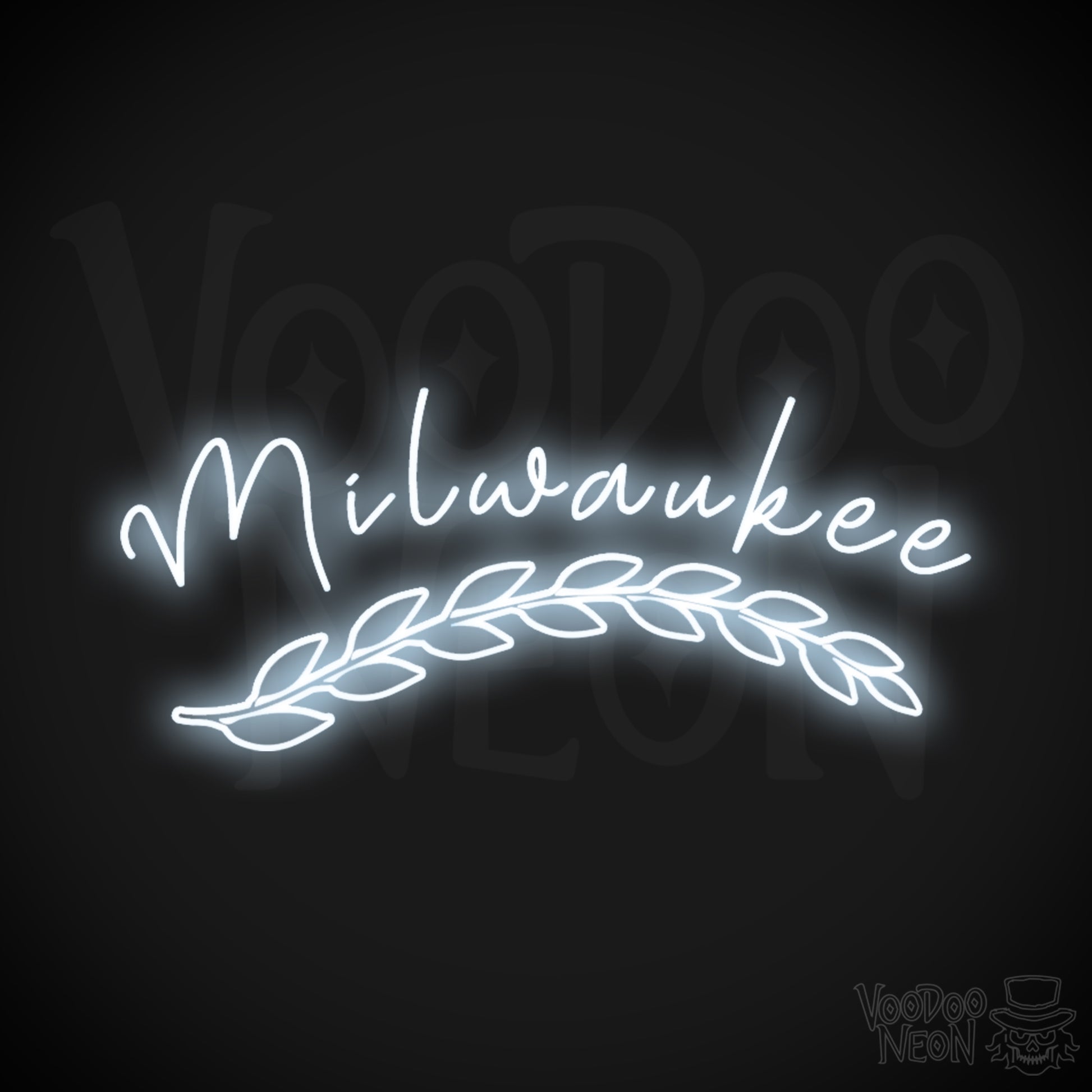 Milwaukee Neon Sign - Neon Milwaukee Sign - Milwaukee LED Sign - Color Cool White