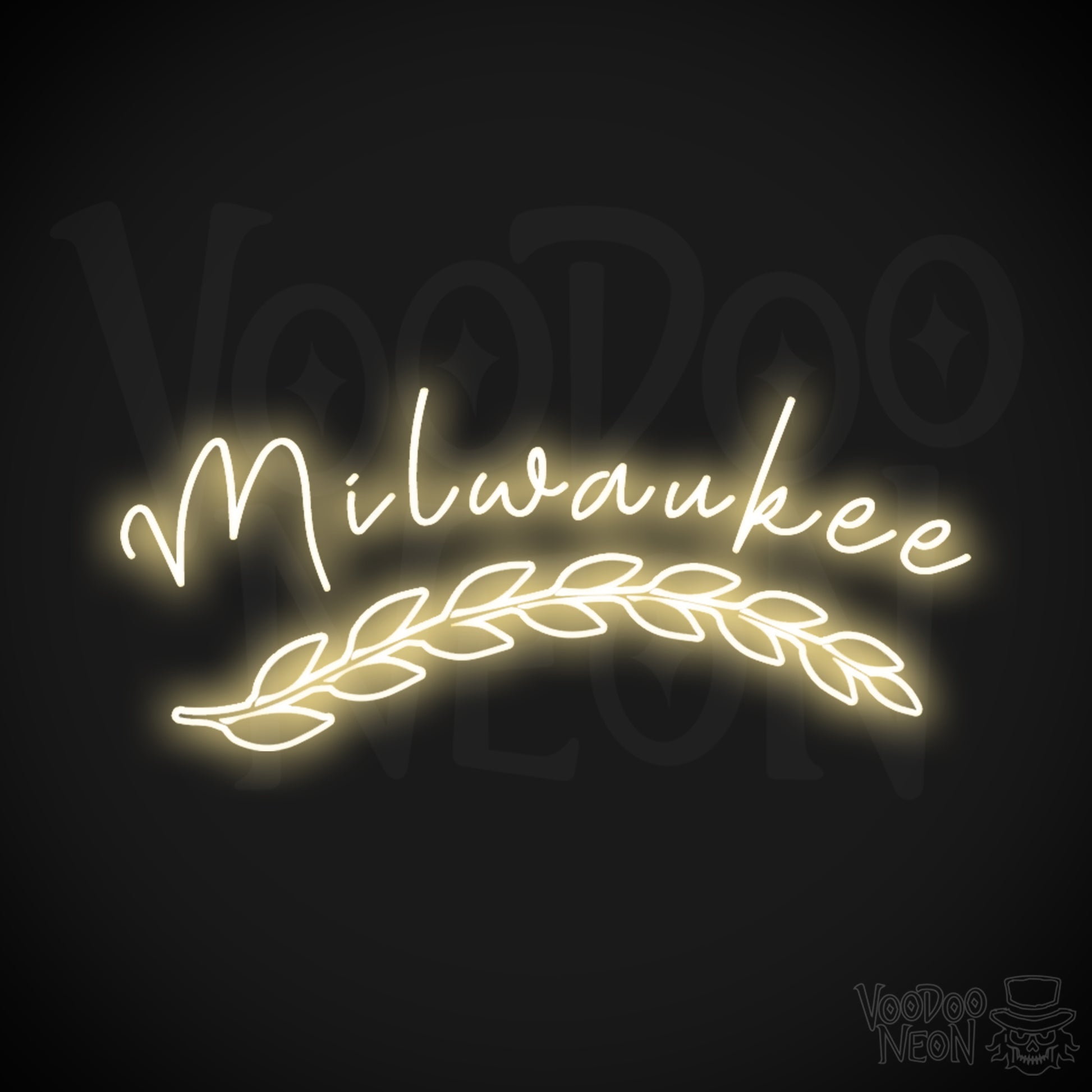 Milwaukee Neon Sign - Neon Milwaukee Sign - Milwaukee LED Sign - Color Warm White