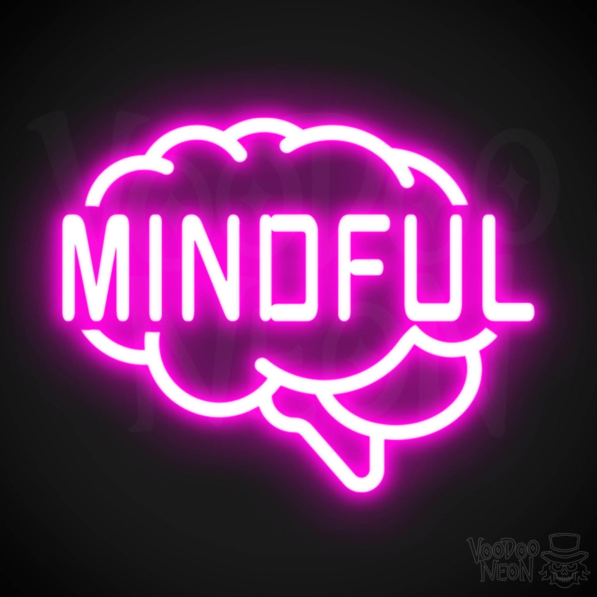 Mindful Neon Sign - Neon Mindful Sign - LED Sign - Color Pink