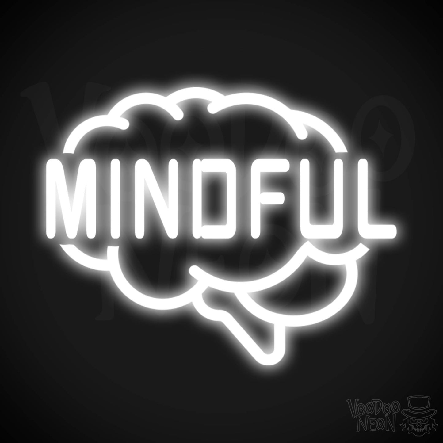 Mindful Neon Sign - Neon Mindful Sign - LED Sign - Color White