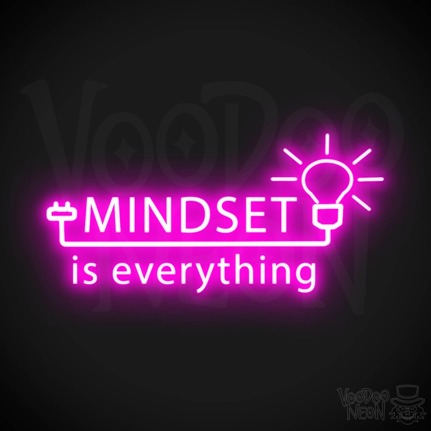 Mindset Is Everything Neon Sign - Neon Mindset Is Everything Sign - Color Pink