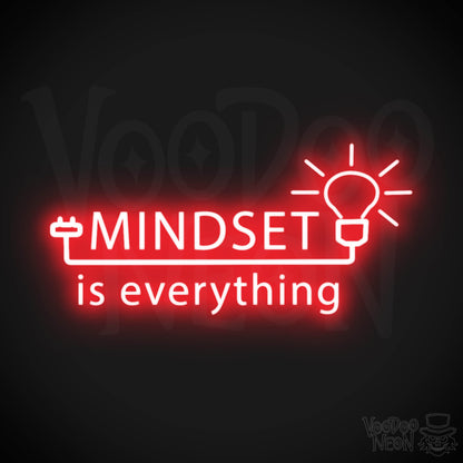 Mindset Is Everything Neon Sign - Neon Mindset Is Everything Sign - Color Red