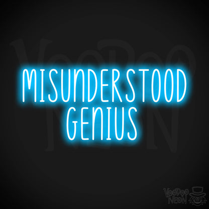 Misunderstood Genius LED Neon - Dark Blue