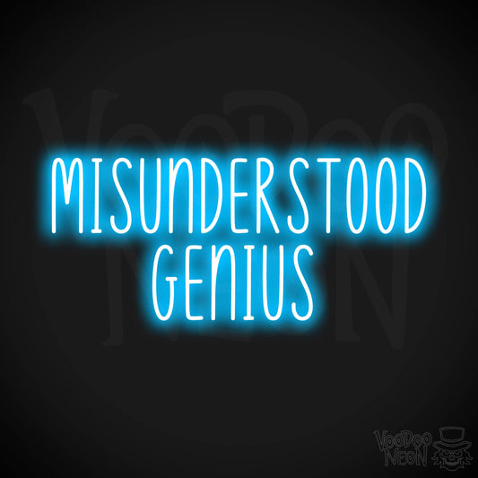 Misunderstood Genius LED Neon - Dark Blue