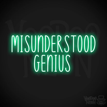 Misunderstood Genius LED Neon - Green