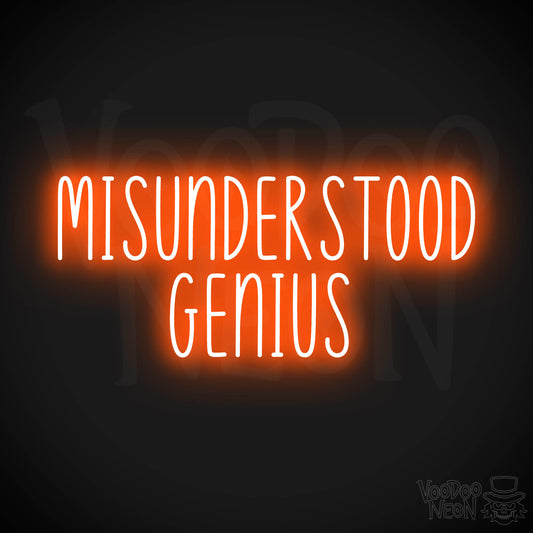 Misunderstood Genius LED Neon - Orange