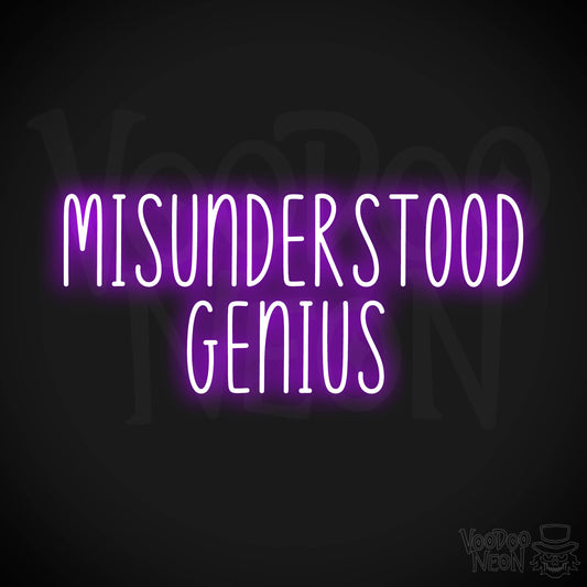Misunderstood Genius LED Neon - Purple