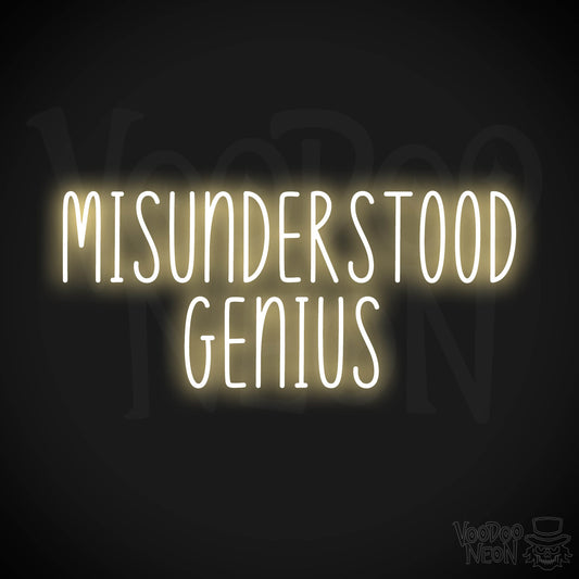 Misunderstood Genius LED Neon - Warm White