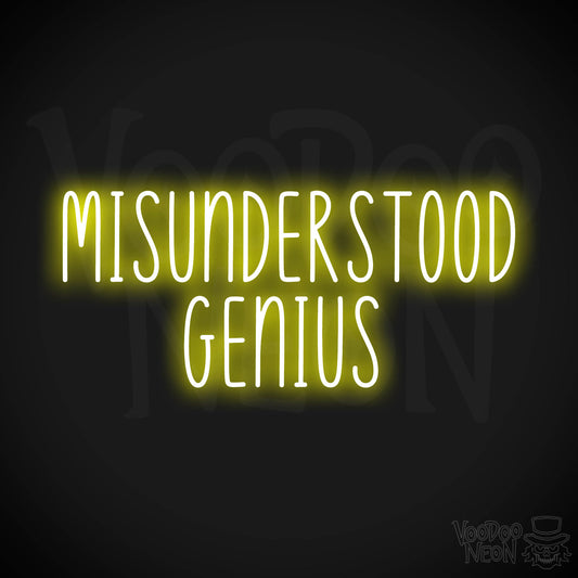 Misunderstood Genius LED Neon - Yellow