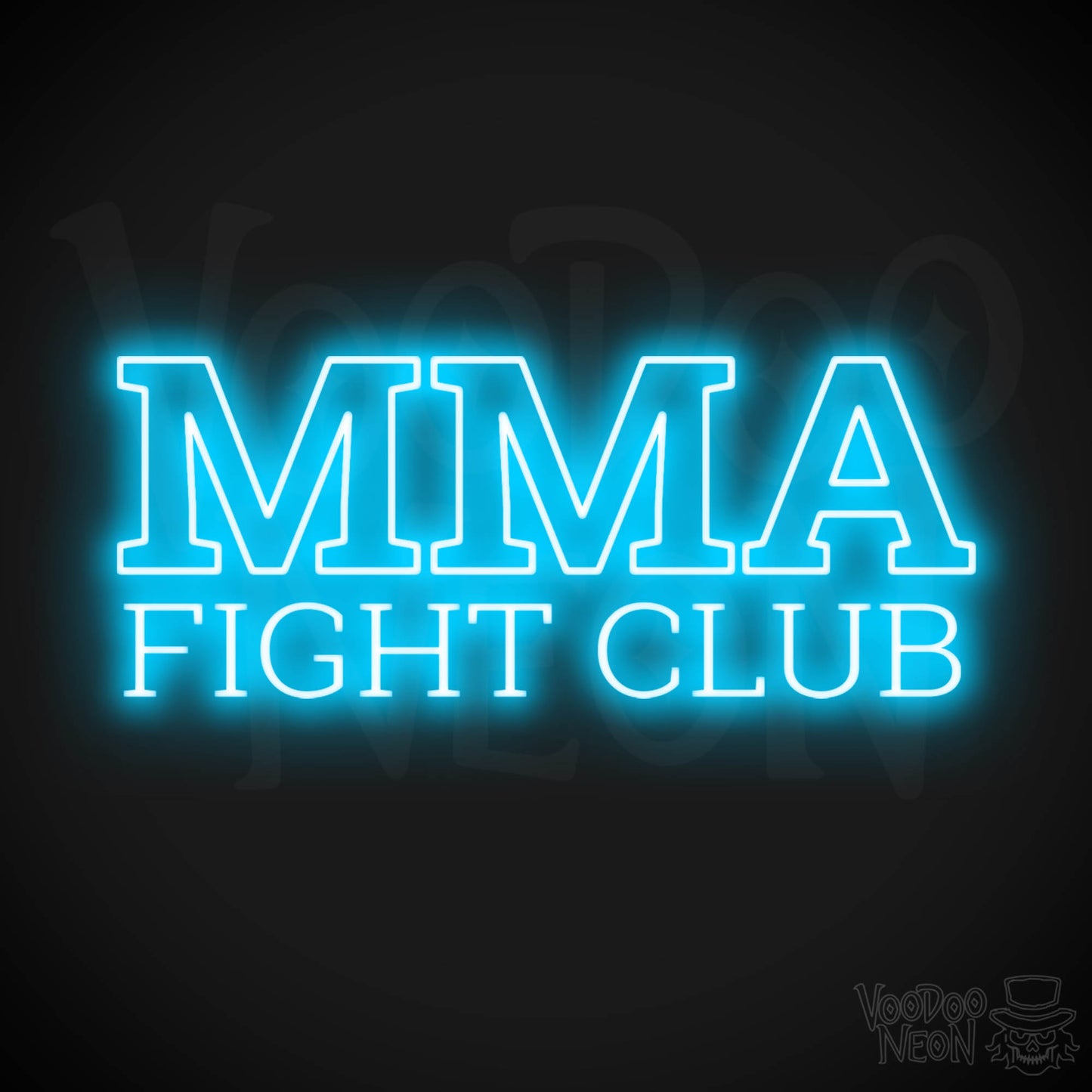 MMA Gym LED Neon - Dark Blue