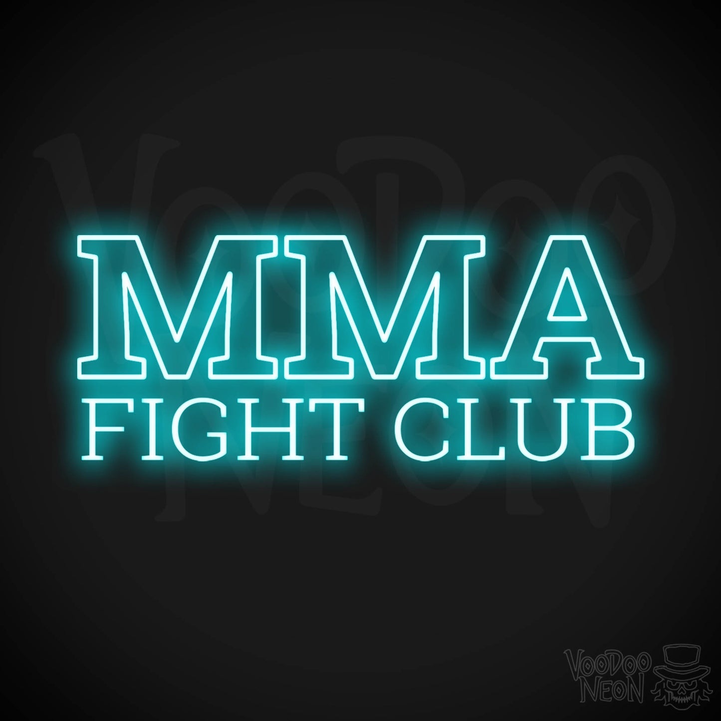 MMA Gym LED Neon - Ice Blue