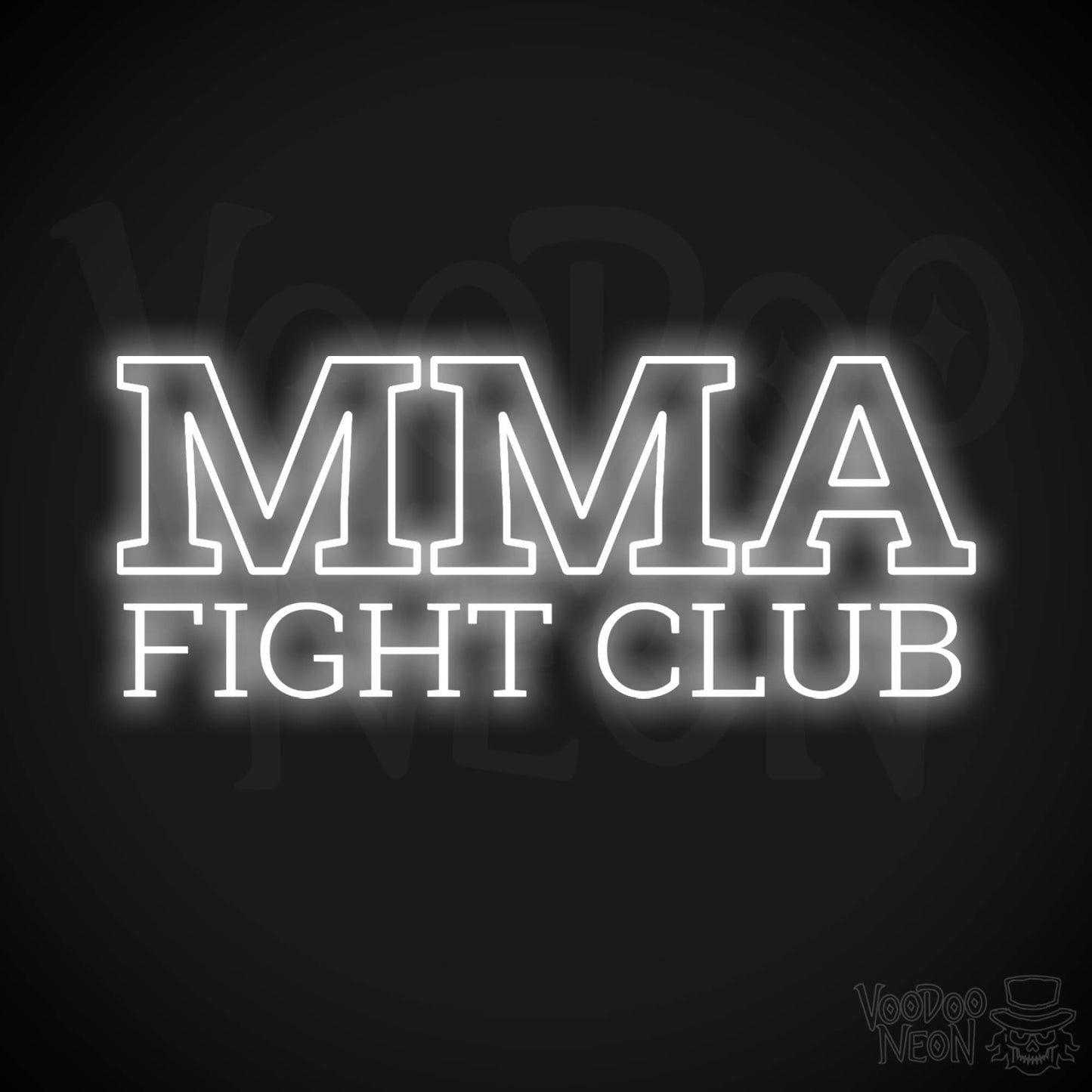 MMA Gym LED Neon - White