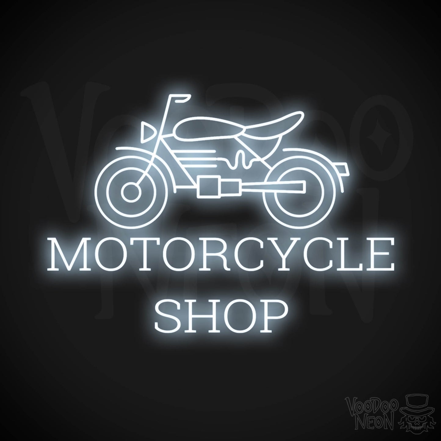Motorcycle Shop LED Neon - Cool White