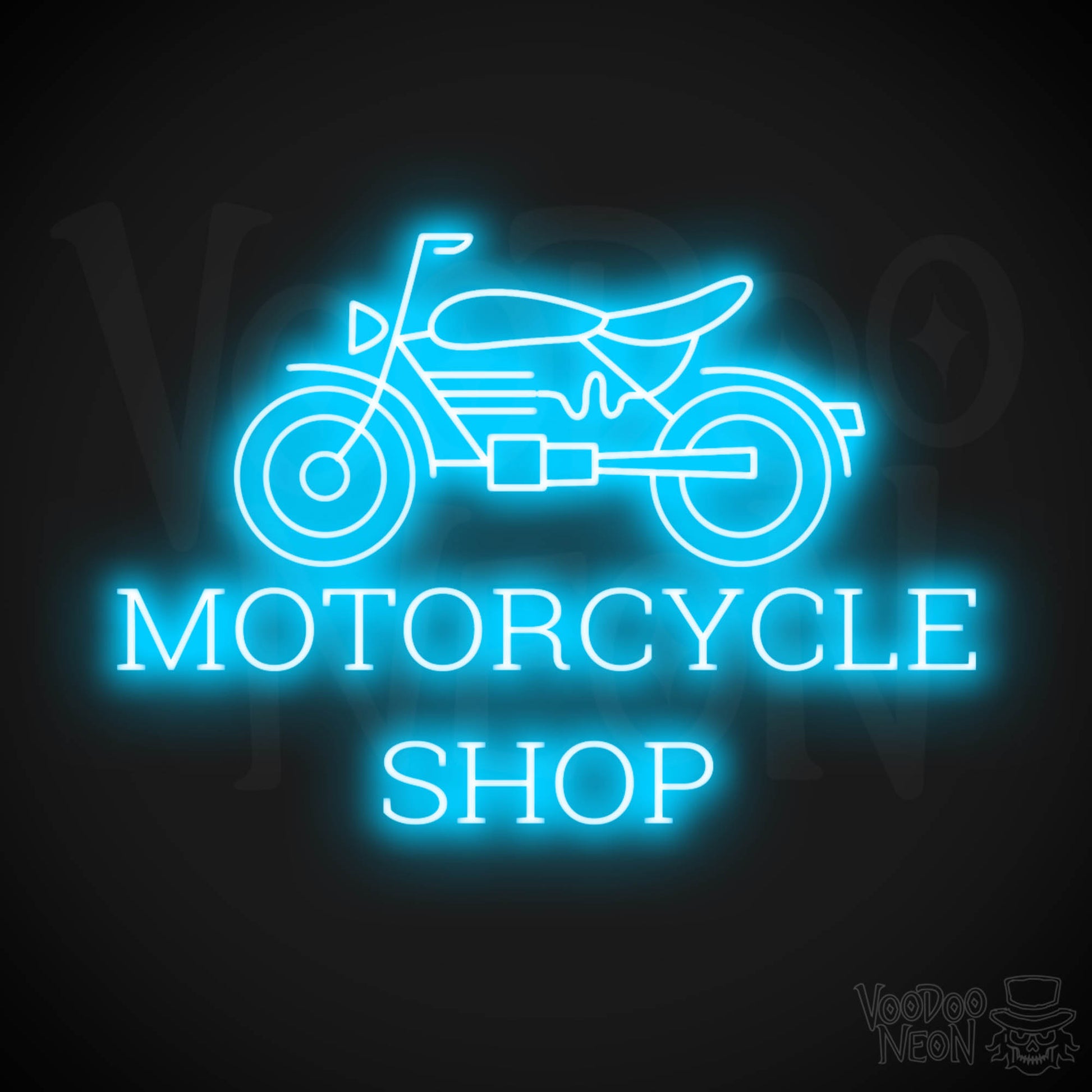 Motorcycle Shop LED Neon - Dark Blue