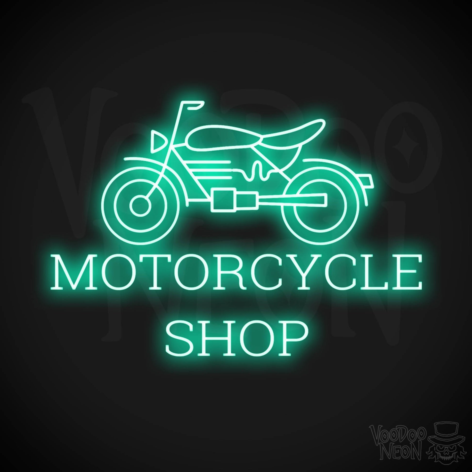 Motorcycle Shop LED Neon - Light Green