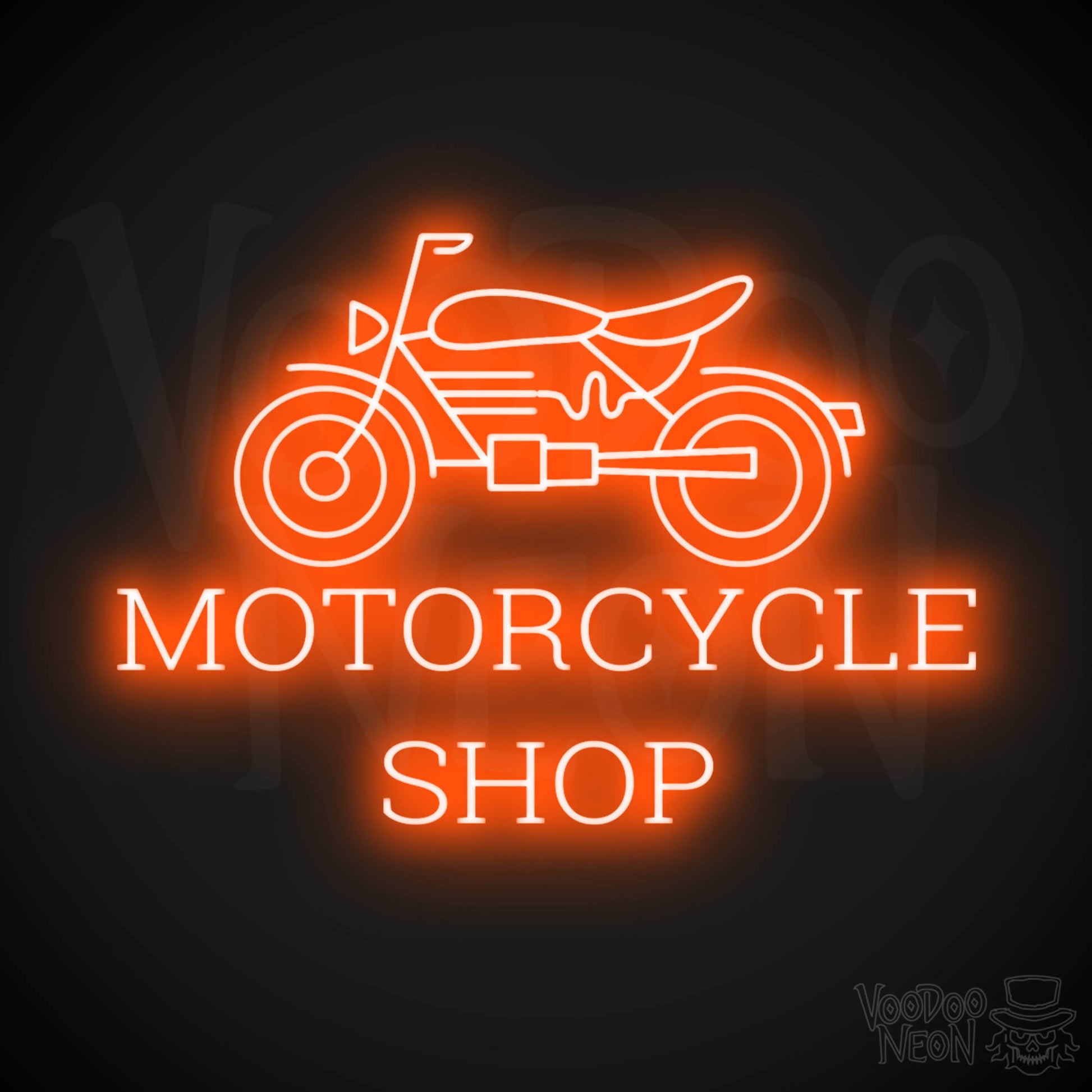 Motorcycle Shop LED Neon - Orange