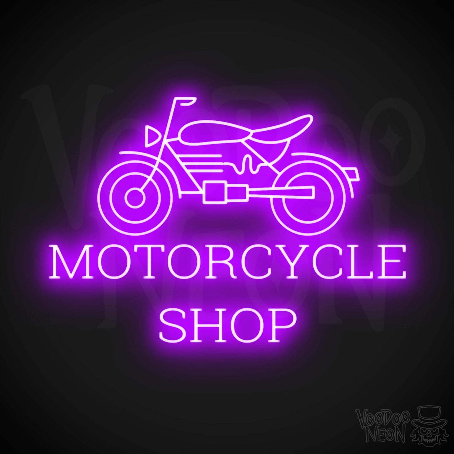 Motorcycle Shop LED Neon - Purple