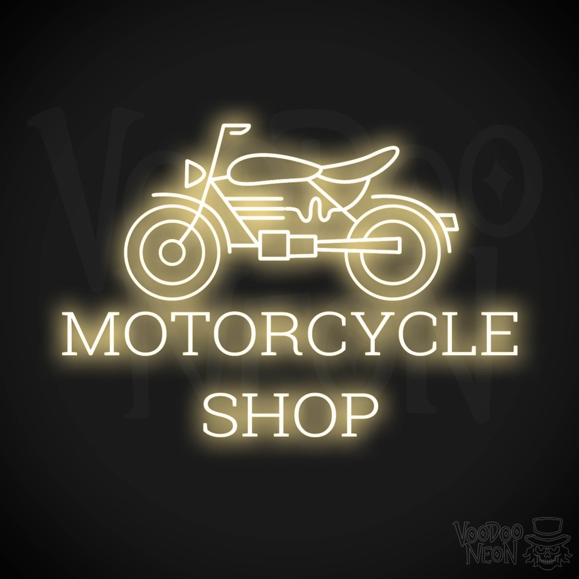 Motorcycle Shop LED Neon - Warm White