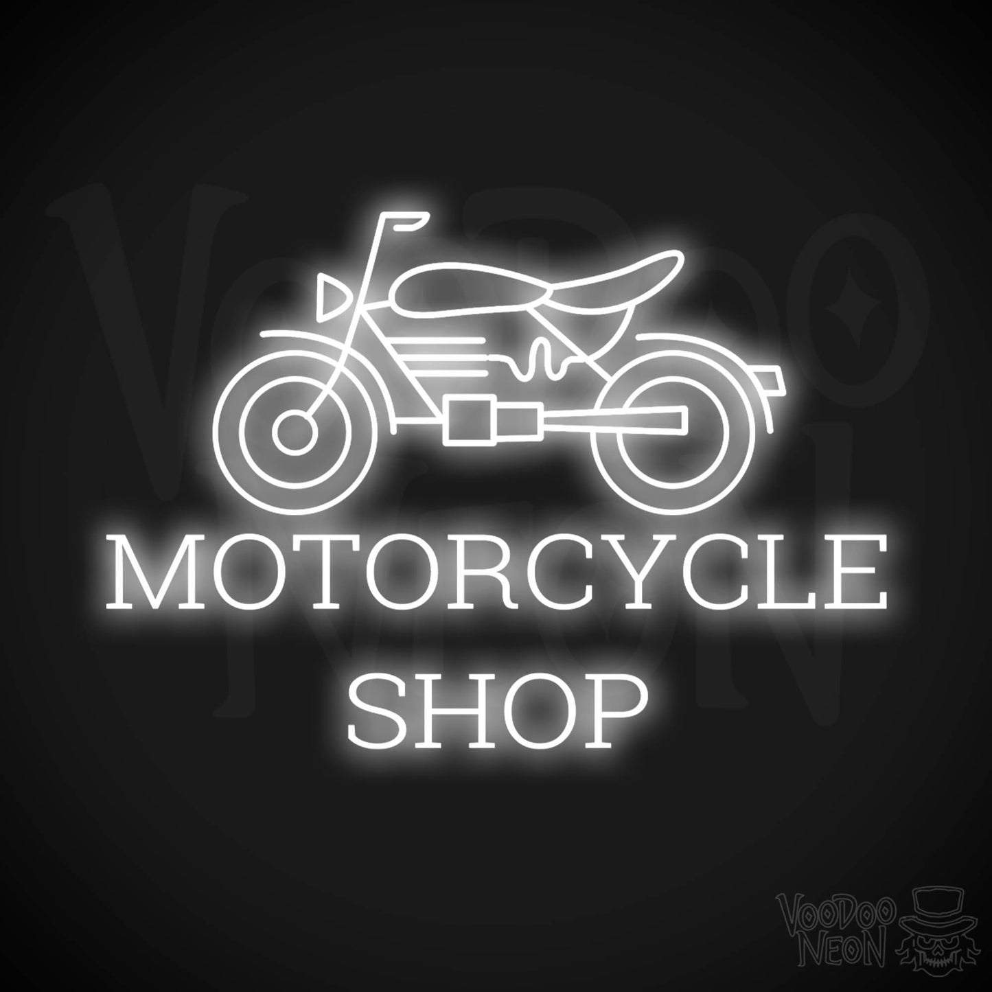 Motorcycle Shop LED Neon - White