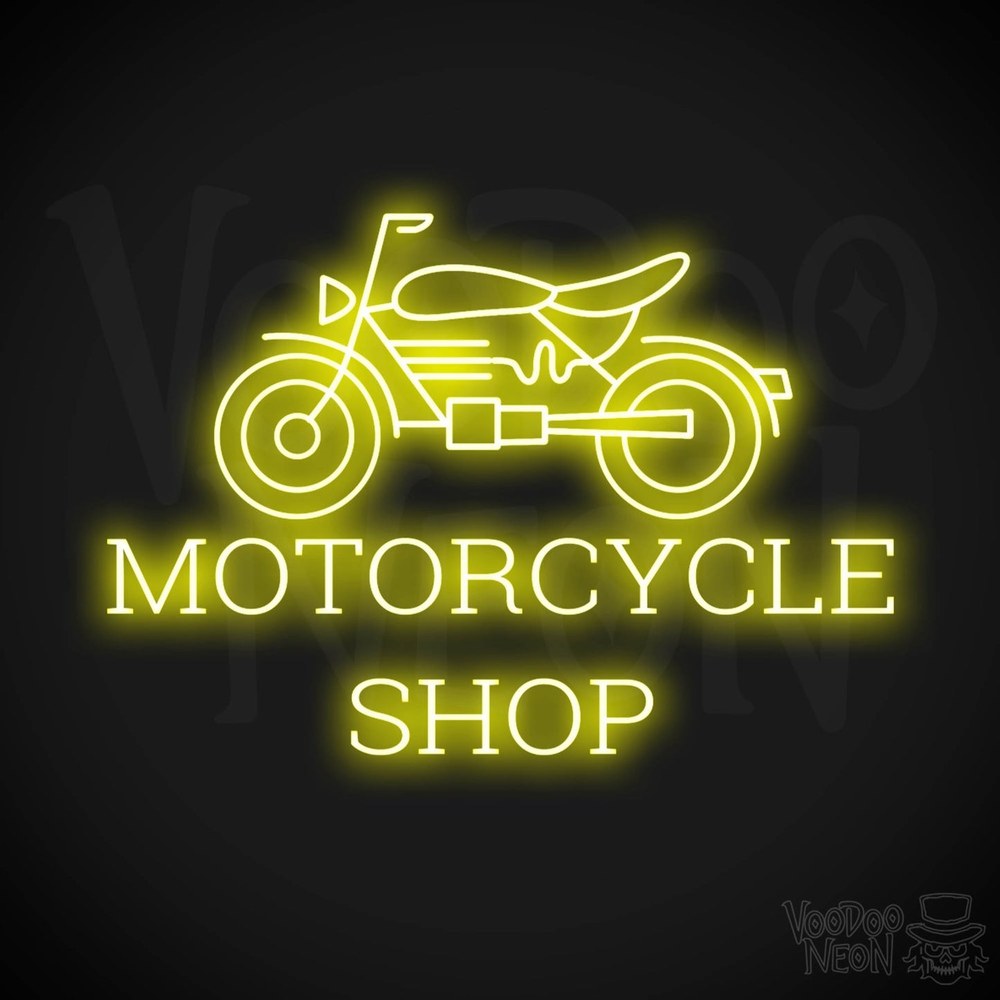 Motorcycle Shop LED Neon - Yellow