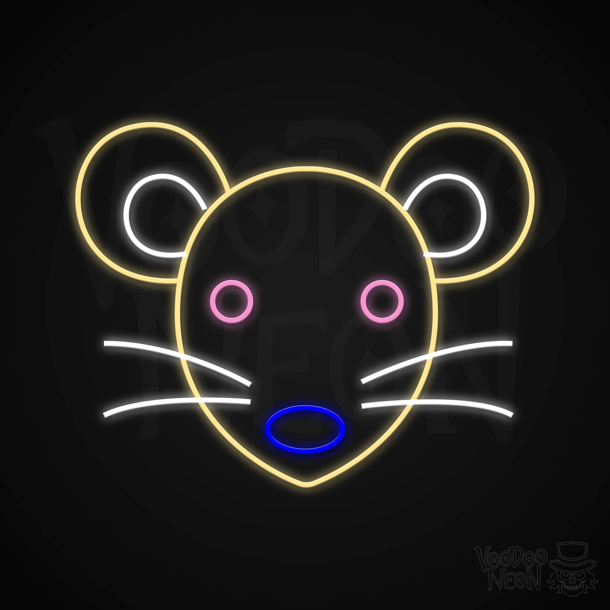 Cute Mouse Neon Sign - Multi-Color - Blackwall