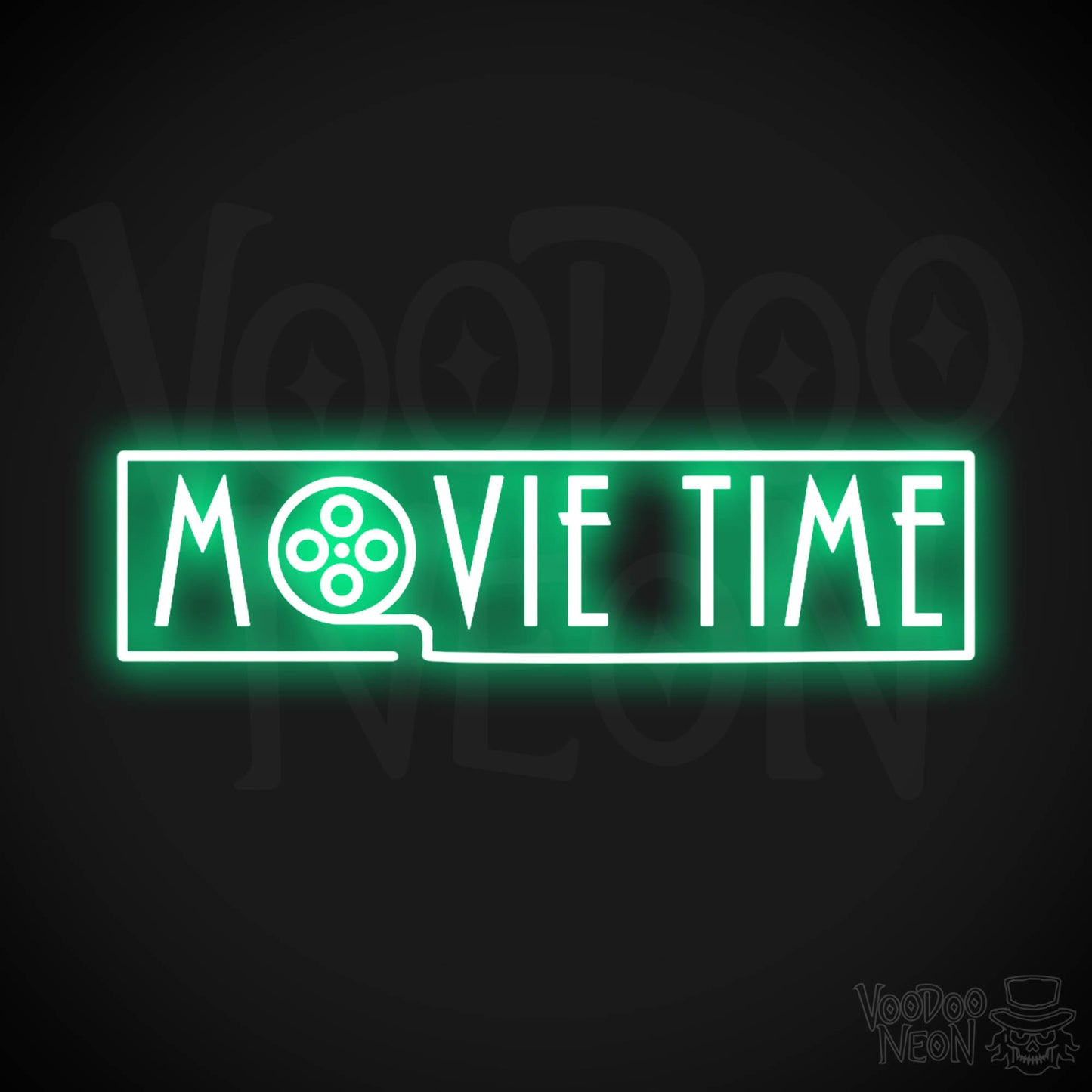 Movie Time Neon Sign - Neon Movie Time Sign - Color Green