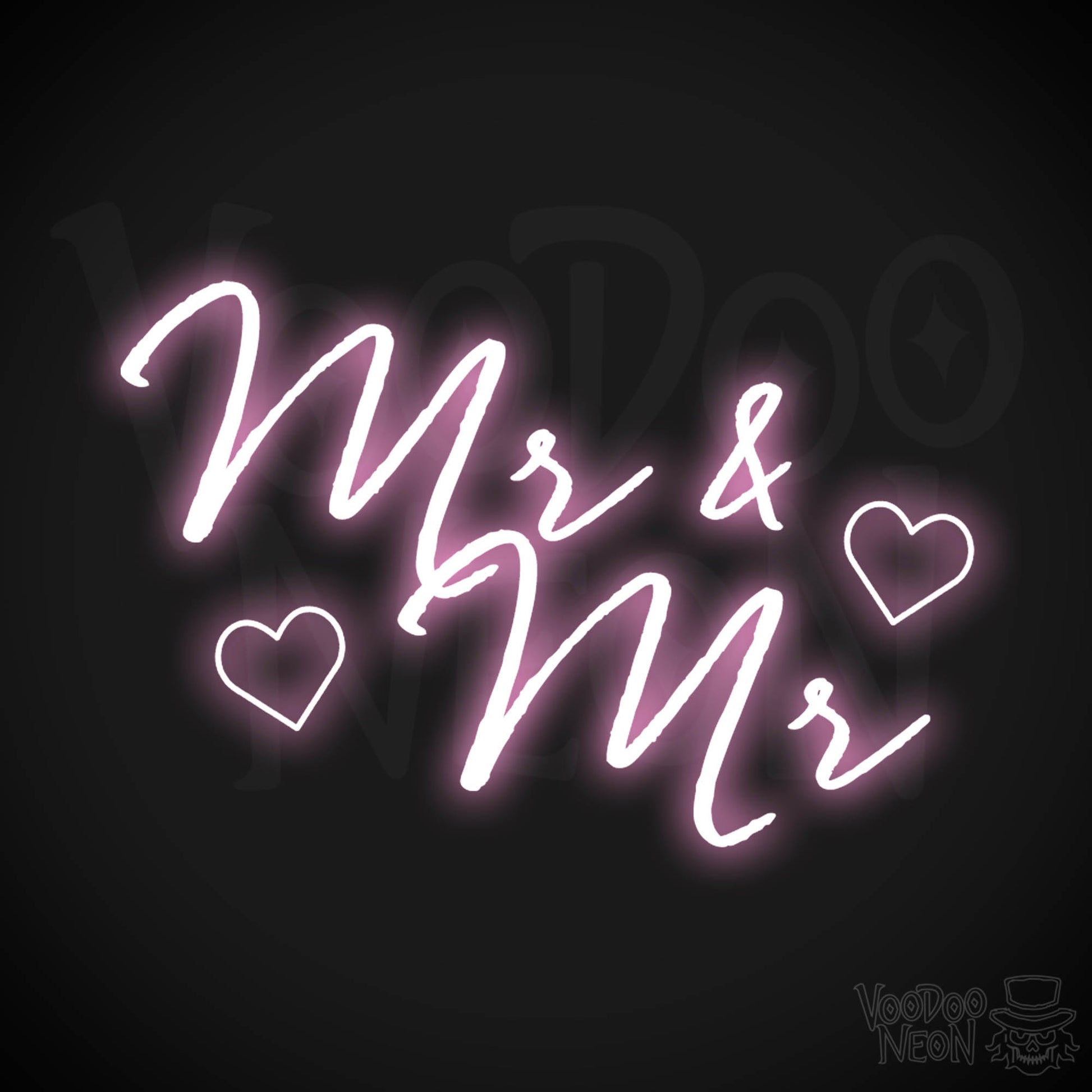 Mr & Mr Neon Sign - Neon Mr & Mr Sign - Wedding LED Sign - Color Light Pink