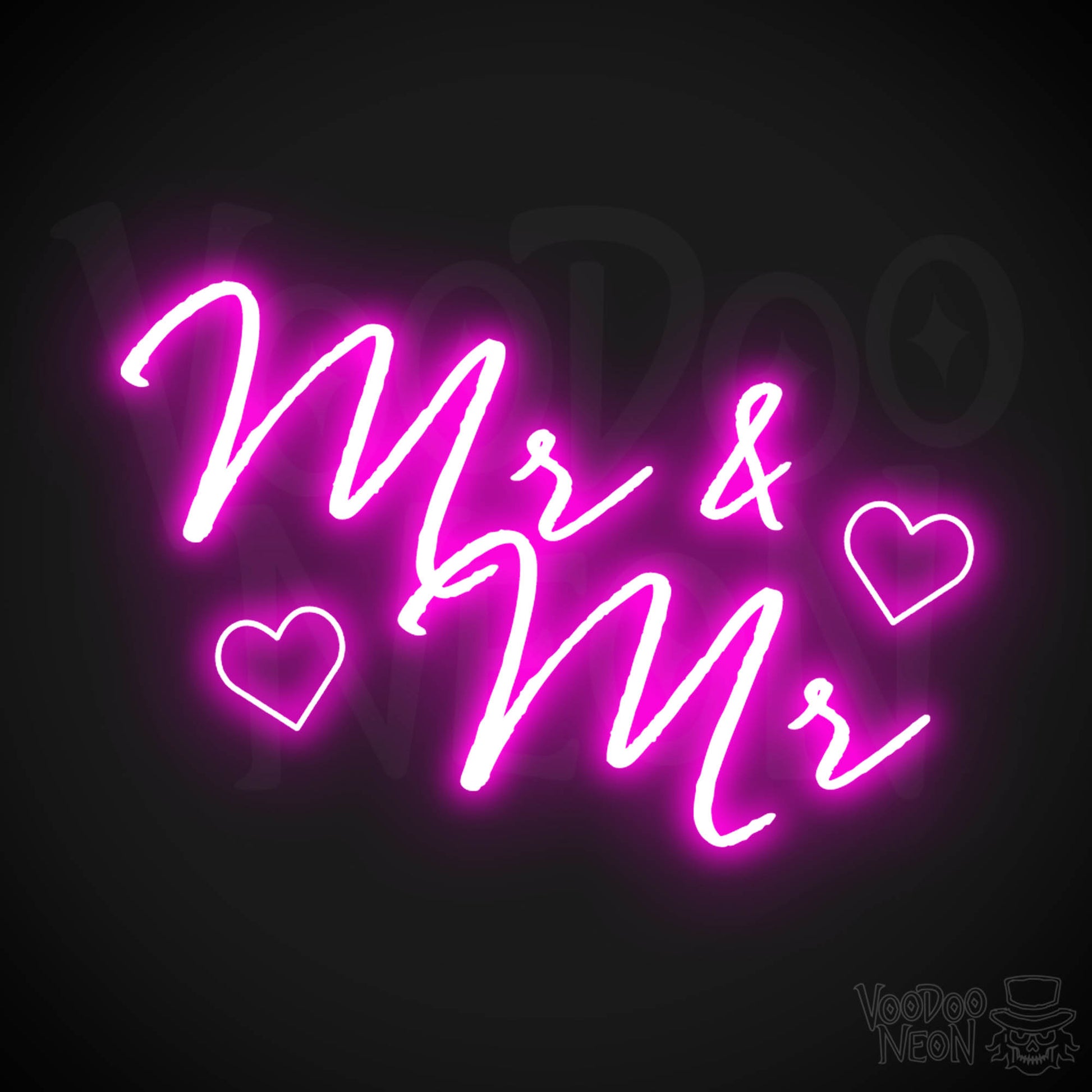 Mr & Mr Neon Sign - Neon Mr & Mr Sign - Wedding LED Sign - Color Pink