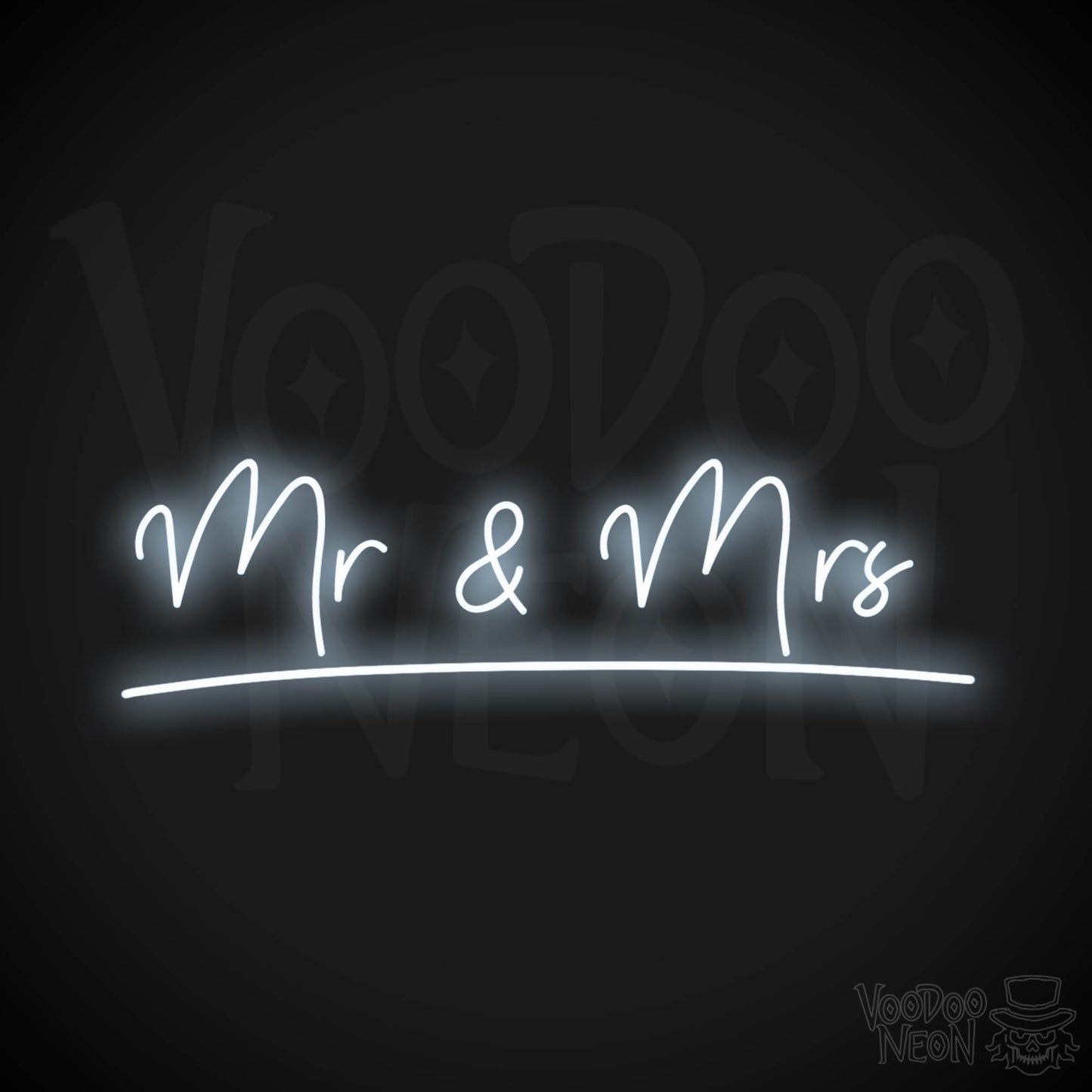 Mr & Mrs Neon Sign - Neon Mr & Mrs Sign - LED Sign - Color Cool White