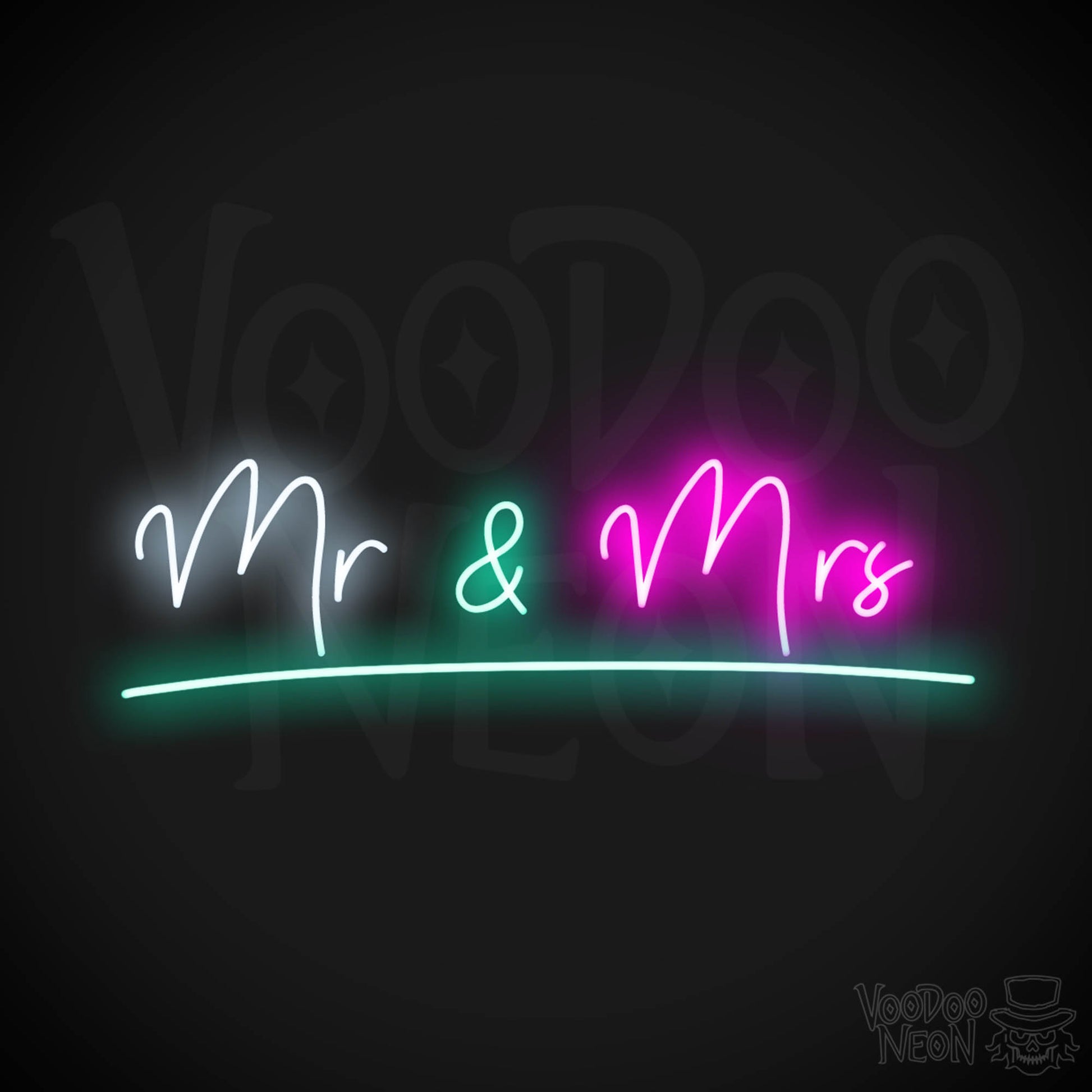 Mr & Mrs Neon Sign - Neon Mr & Mrs Sign - LED Sign - Color Multi-Color