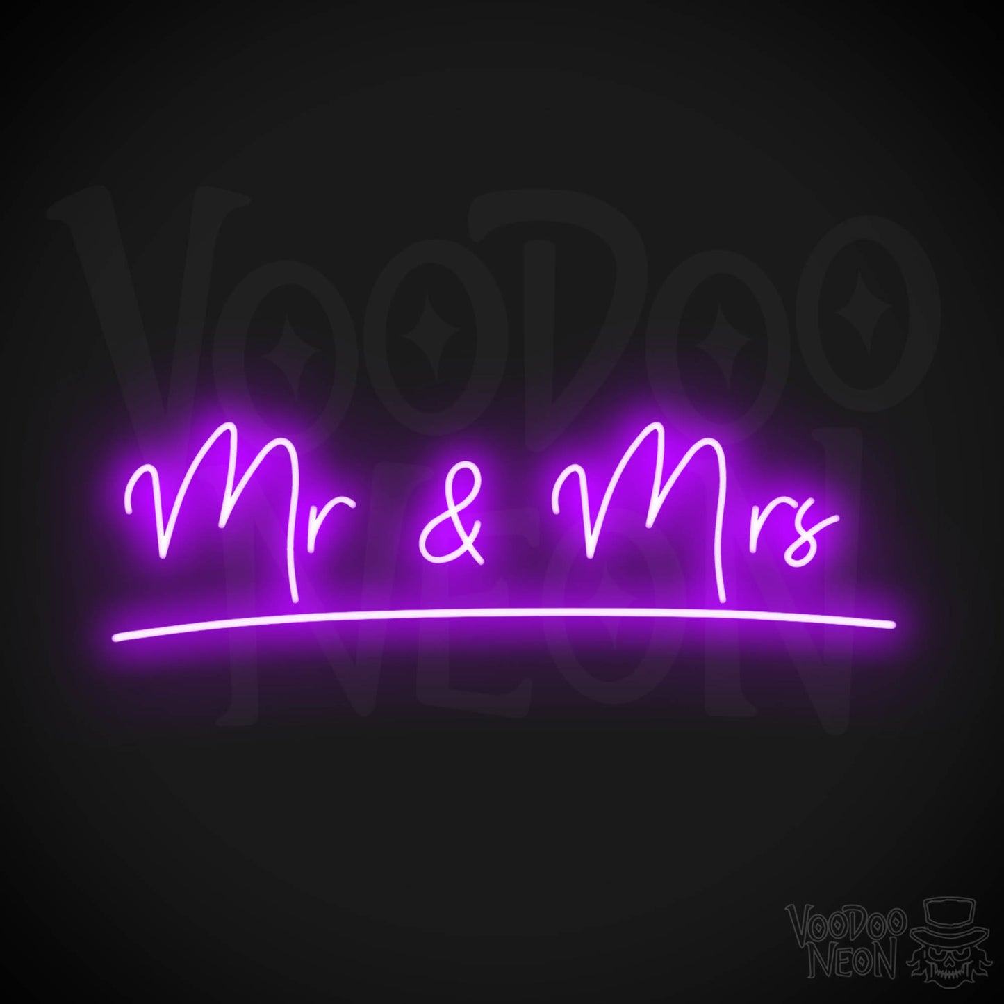 Mr & Mrs Neon Sign - Neon Mr & Mrs Sign - LED Sign - Color Purple