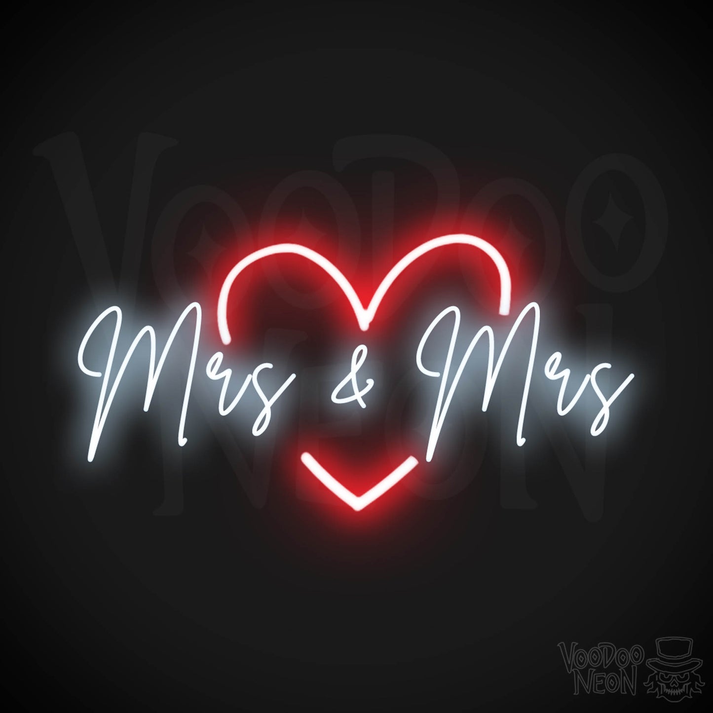 Mrs & Mrs Neon Sign - Mrs & Mrs Sign - Wedding Sign - LED Lights - Color Multi-Color